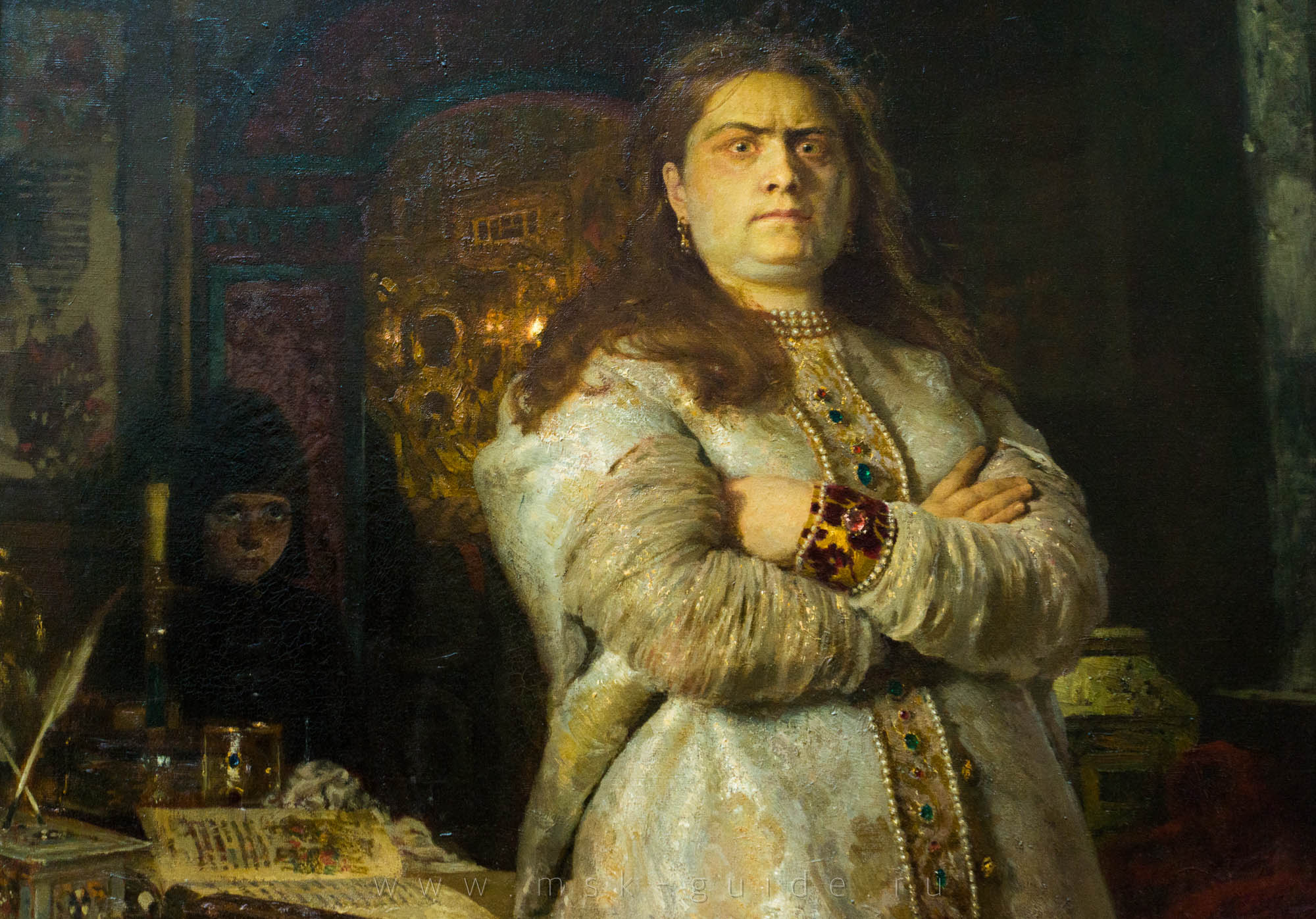 Картина «Царевна Софья» Репина в Третьяковской галерее