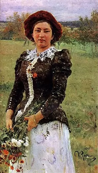 Репин И.Е. «Осенний букет» (портрет дочери художника)