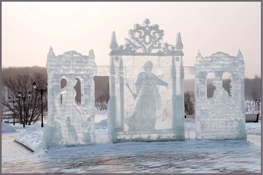 Скульптуры из льда в Царицыно