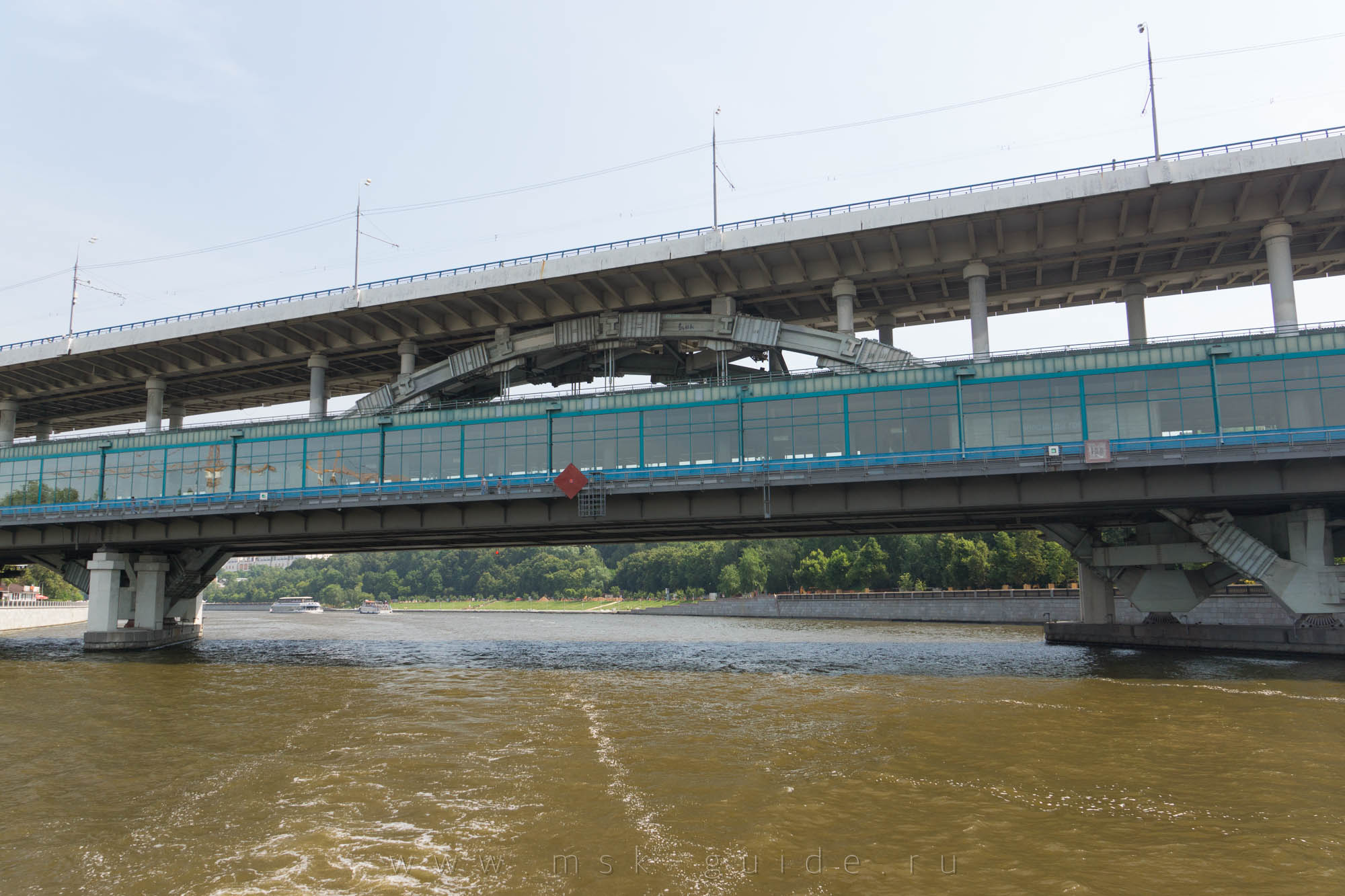 Мост и станция метро «Лужники» («Лужнецкий мост»)