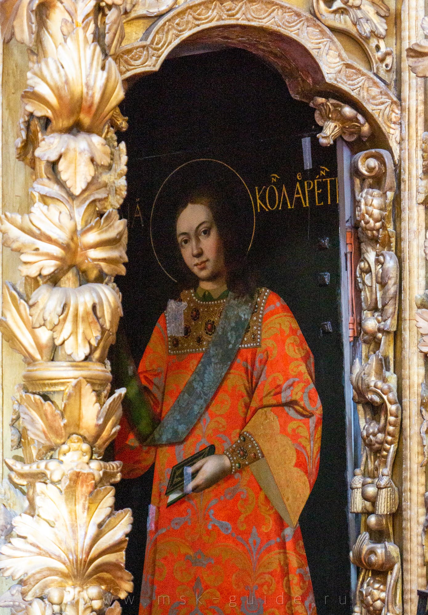 Церковь Покрова в Филях, икона архидиакона Лаврентия, вероятно, писали с молодого царевича Ивана V — брата Петра I